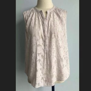 Rebecca Taylor Semi-Sheer Flower Blouse